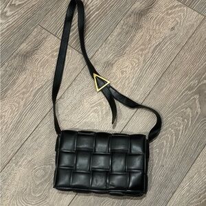 Black Quilted Crossbody Bag